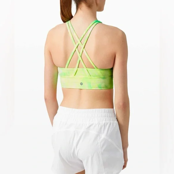Lululemon Energy Bra High Neck Long Line Shibori *Medium Support B-D - Size 6 - Picture 9 of 11